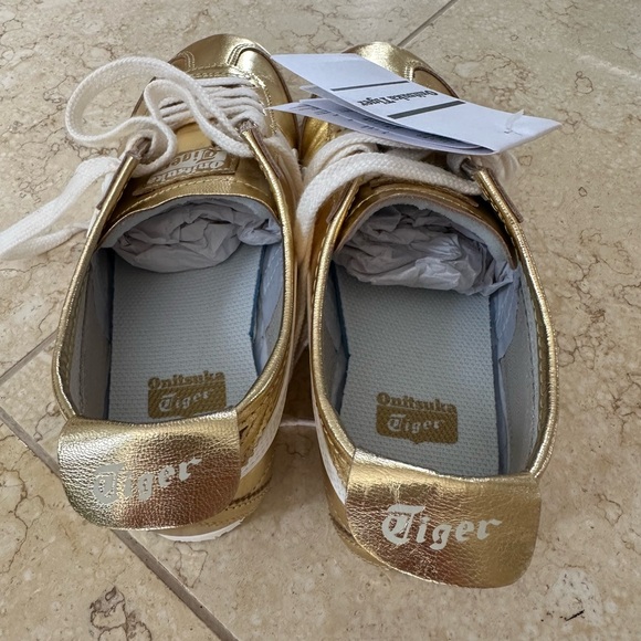 ONITSUKA TIGER MEXICO 66- gold & cream- NWT- Size 24cm - Picture 5 of 7